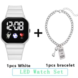 NEW Kids Watches with Bracelet Sport LED Digital Watches Silicone Strap Sport Electronic Wristwatch for Children Boys Girls Gift