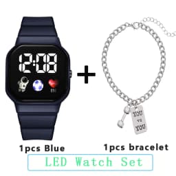 NEW Kids Watches with Bracelet Sport LED Digital Watches Silicone Strap Sport Electronic Wristwatch for Children Boys Girls Gift