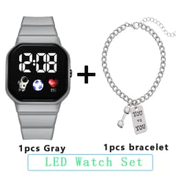 NEW Kids Watches with Bracelet Sport LED Digital Watches Silicone Strap Sport Electronic Wristwatch for Children Boys Girls Gift