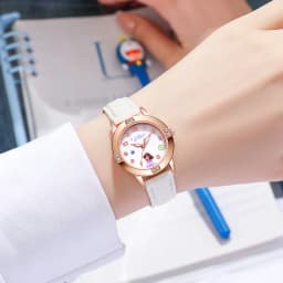 Disney Children's Watches Kids Boys Girls Cute Cartoon Sofia Princess Aisha Diamond Wristwatch Student Quartz Watch Gift