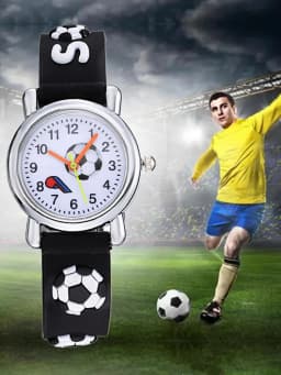 Fashion Cartoon Cute 3D Football Watch Boys Watches Kids Children Watches Silicone Sports Wrist Watch Quartz Clock Gifts for Kid