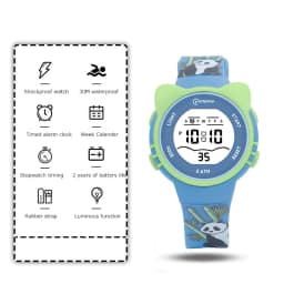 UTHAI Children Watch Girls Cute Cartoon Electronic Watches Waterproof Alarm Clock Multi Functional Boys Student Wristwatch Gift