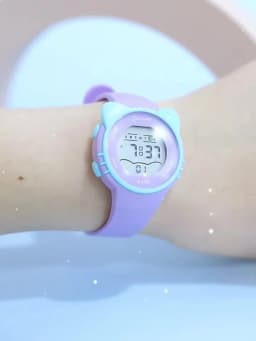 UTHAI C16 Girls And Boys Cute Meow Star Watches Kids Children's Junior High School Waterproof Alarm Clock Electronic Watch