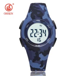 OHSEN Girl Boys Digital Watch Pink 7 Colors Led Silicone Kids Watches Waterproof Outdoor Sport Children Electronic Wristwatch