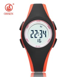 OHSEN Girl Boys Digital Watch Pink 7 Colors Led Silicone Kids Watches Waterproof Outdoor Sport Children Electronic Wristwatch