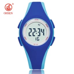OHSEN Girl Boys Digital Watch Pink 7 Colors Led Silicone Kids Watches Waterproof Outdoor Sport Children Electronic Wristwatch