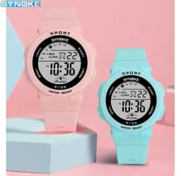 SYNOKE Student Sport Watches For Kids Colorful Electronic Watches 50M Waterproof Clock Children Digital Watch For Boys Girls
