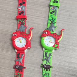 Cute Cartoon 3D Dinosaur Tyrannosaurus Rex Silicone Strap Children's Watch Kids Student Watch Baby Toy Birthday Gift