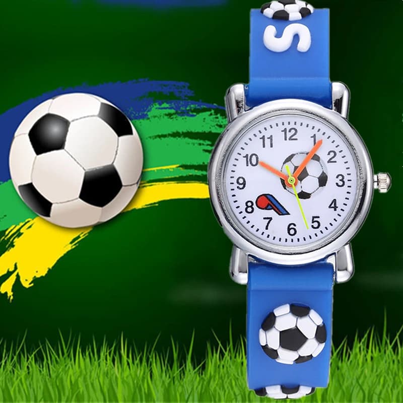 Fashion Cartoon Cute 3D Football Watch Boys Watches Kids Children Watches Silicone Sports Wrist Watch Quartz Clock Gifts for Kid