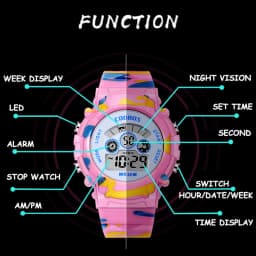 Kids Digital Watch Waterproof Luminous Led Children's Watch Sports Camouflage Watches for Boys Girls Student Clock Montre Enfant