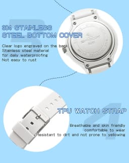 SANDA 9072 Fashion Students Quartz Watch New Design Soft TPU Strap Water Resistant Outdoor Sports Wrist Watches for Man