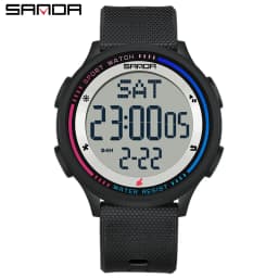 SANDA 6158 Men LED Digital Military Watch Man Sports Watches Outdoor 5Bar Waterproof Wristwatches Male Clock Relogio Masculino