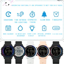 SANDA 6158 Men LED Digital Military Watch Man Sports Watches Outdoor 5Bar Waterproof Wristwatches Male Clock Relogio Masculino