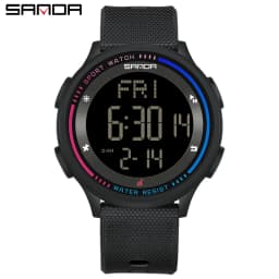 SANDA 6158 Men LED Digital Military Watch Man Sports Watches Outdoor 5Bar Waterproof Wristwatches Male Clock Relogio Masculino