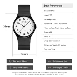 SKMEI 1419 Student Quartz Wristwatch 30M Waterproof Outdoor Sports Watch Fashion Casual Clock Daily Wearing Outfit Simple Watch