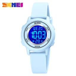 SKMEI  LED Light Digital Children Sport Watches Stopwatch Calendar Clock 5Bar Waterproof Kids Wristwatch For Boys Girls Gift