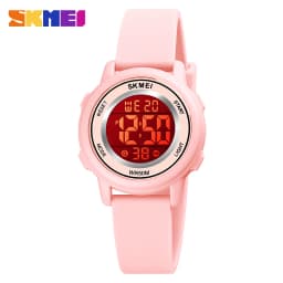 SKMEI  LED Light Digital Children Sport Watches Stopwatch Calendar Clock 5Bar Waterproof Kids Wristwatch For Boys Girls Gift