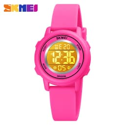 SKMEI  LED Light Digital Children Sport Watches Stopwatch Calendar Clock 5Bar Waterproof Kids Wristwatch For Boys Girls Gift