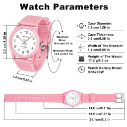 SOCICO Kids Watch for Girls Boys baby Watch 50M Waterproof Soft Band Wrist Watch for Ages 4-12 Children Wristwatch