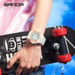 SANDA 6308 New Fashion Quartz Watches Students Outdoor Sports Luminous Waterproof Shockproof Casual Unisex Fashion Watch