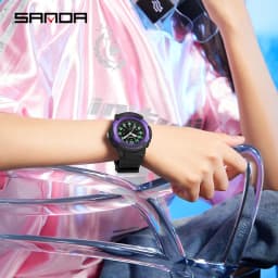SANDA 6308 New Fashion Quartz Watches Students Outdoor Sports Luminous Waterproof Shockproof Casual Unisex Fashion Watch