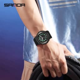 SANDA 6308 New Fashion Quartz Watches Students Outdoor Sports Luminous Waterproof Shockproof Casual Unisex Fashion Watch