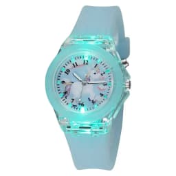 UTHAI C22 Kids's Watch For Cartoon Unicorn Watches Glow at Night Quartz DIGITAL CLOCK Silicone Band Cute Girls Primary School