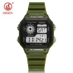 White Classic Children Watches Electronic Sport Wristwatch Waterproof Blue Teenage Digital Watch for Men