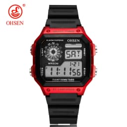 White Classic Children Watches Electronic Sport Wristwatch Waterproof Blue Teenage Digital Watch for Men