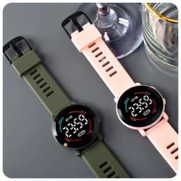 LED Watch Fashion Sports Digital Kids Watches Rubber Strap Electronic Wristwatches for Boys and Girls Clock Non-smart-watch
