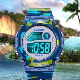 Sport Digital Watch for Kids Waterproof Luminous Children's Electronic LED Watch Fashion Multi-function Week Display Kids Watch