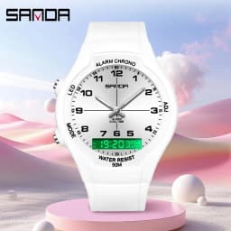 SANDA New 6320 Light Luxury Fashionable Student Quartz Watch Waterproof Simple Temperament Casual Electronic Women's Watch