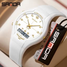 SANDA New 6320 Light Luxury Fashionable Student Quartz Watch Waterproof Simple Temperament Casual Electronic Women's Watch