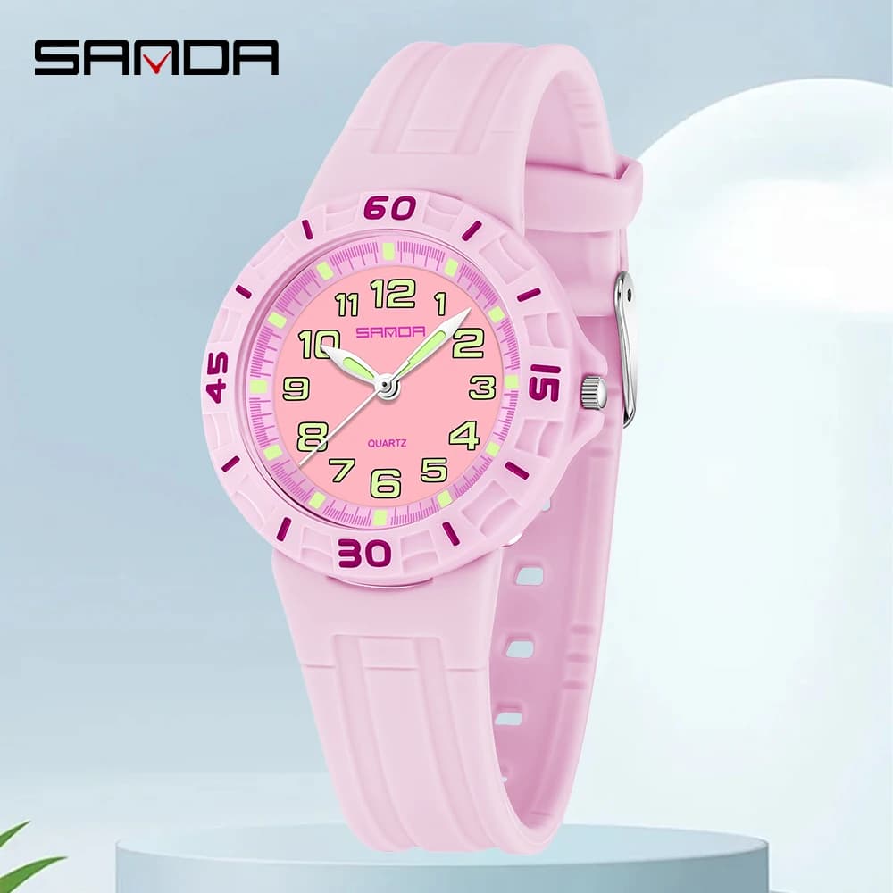 SANDA 6386 Student Quartz Watch 50m Waterproof Luminous Durable Sports Watch for Men and Women Simple and Elegant