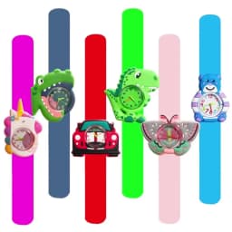 Cute Kids Slap Watches Cartoon 3D Animal Silicone Children Watches Student Clock Baby Kindergarten Prize Gifts