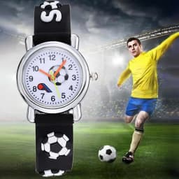 Hot Sale Football Kids Watch Cute Cartoon Watches for Boys Kids Casual Silicone Band Children's Quartz Watches Montre Enfant