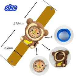 Cute Candy Color Children's Cartoon Watch Baby Study Time Toy Bracelet Kids Watches for Boys Girls Birthday Gift Clock