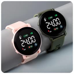 Electronic Watches Set for Kids Sport Digital Children Clock Set Silicone Strap LED Display Kids Watch Girls Boys Wristwatch