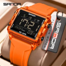 Fashion Mens Woman Digital Watches Waterproof Trend Rectangle Design Sports Watch For Men Women LED Backlight Male Wristwatch