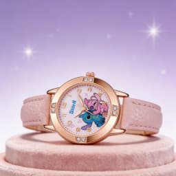 Cartoon Stitch Watches Kids Boys Girls Cute Cartoon Imitation Diamond Wristwatch Belt Student Quartz Watch Children Gifts