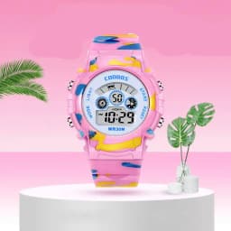 2023 New Boys Sports Military Kids Digital Watches Student Childrens Watch Fashion Luminous LED Alarm Camouflage Girls Clock