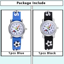Kids Watches 3D Football Silicone Band Children Quartz Wristwatch Fashion Waterproof Sports Watch Clock for Boys Girls Students
