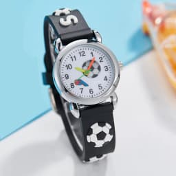 Kids Watches 3D Football Silicone Band Children Quartz Wristwatch Fashion Waterproof Sports Watch Clock for Boys Girls Students