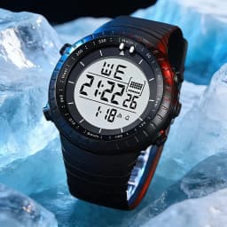 Men's Military Outdoor Sports Watch Waterproof Luminous LED Digital Wristwatch with Alarm Clock Multifunction for Student Kids