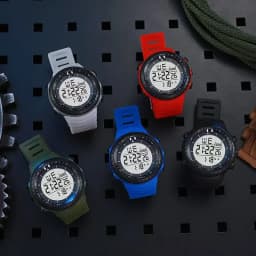 Men's Military Outdoor Sports Watch Waterproof Luminous LED Digital Wristwatch with Alarm Clock Multifunction for Student Kids