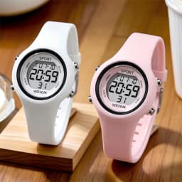 Kids Electronic Wristwatch Set LED Digital Sports Watch Waterproof Luminous Alarm Clock Fashion Clock for Boys Girls Students