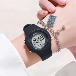 Kids Electronic Wristwatch Set LED Digital Sports Watch Waterproof Luminous Alarm Clock Fashion Clock for Boys Girls Students