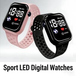 Sports Digital Watch For Kids Boys and Girls Silicone strap LED Display Sports Watches Cartoon Fashion Children's Watch