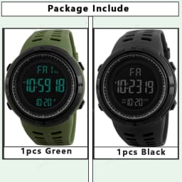 Men's Sports Watches Military Electronic Watch Outdoor Multifunction LED Digital Wristwatch Clock for Man Kids Boy Student Teen