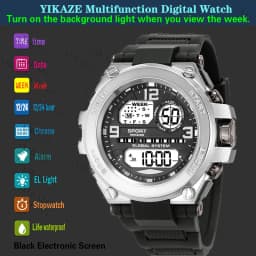Sports Watch for Men Students Multifunction Luminous Alarm Clock Waterproof Men's LED Digital Watch Sport Electronic Wristwatch